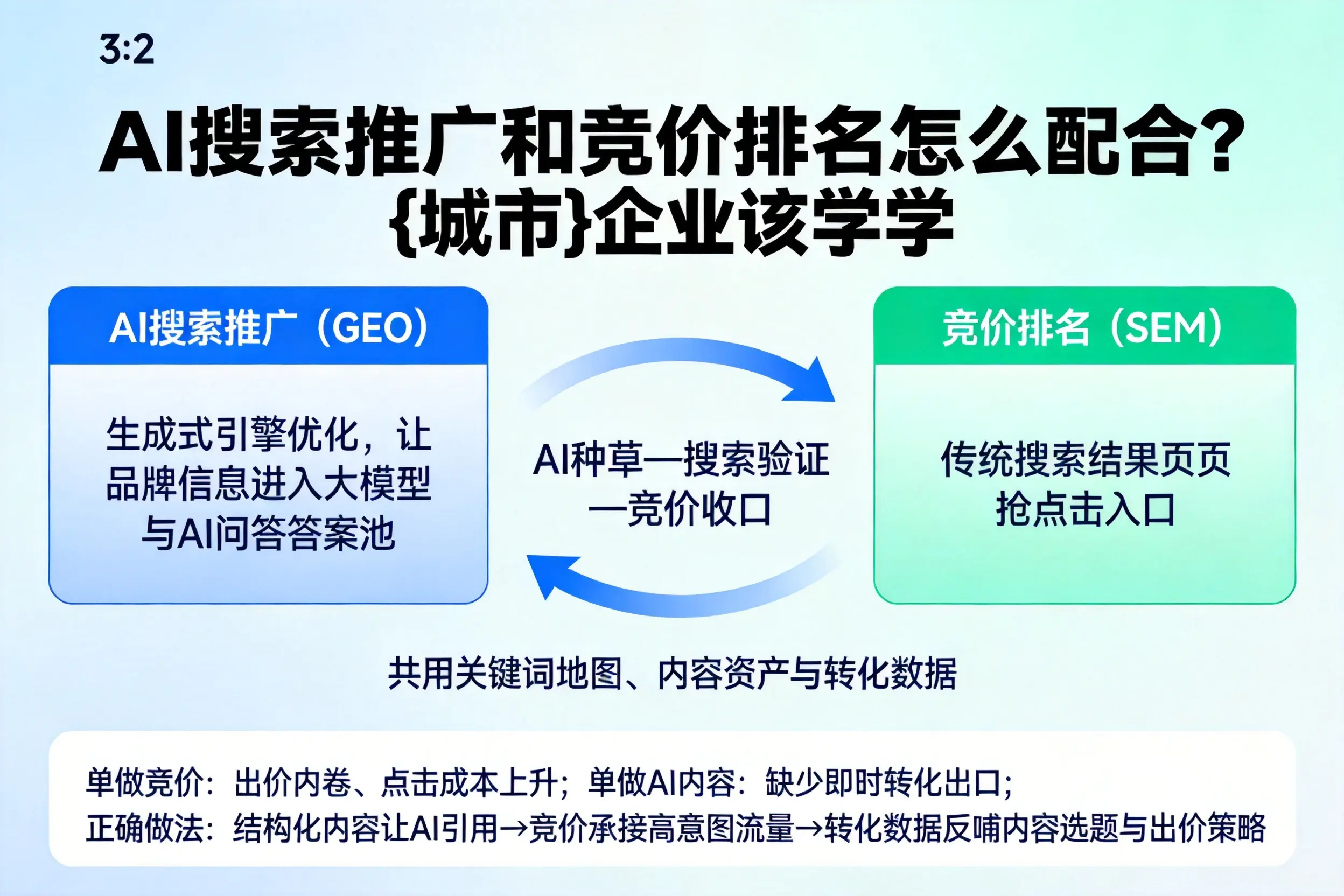 AI搜索推广和竞价排名怎么配合?资阳企业该学学