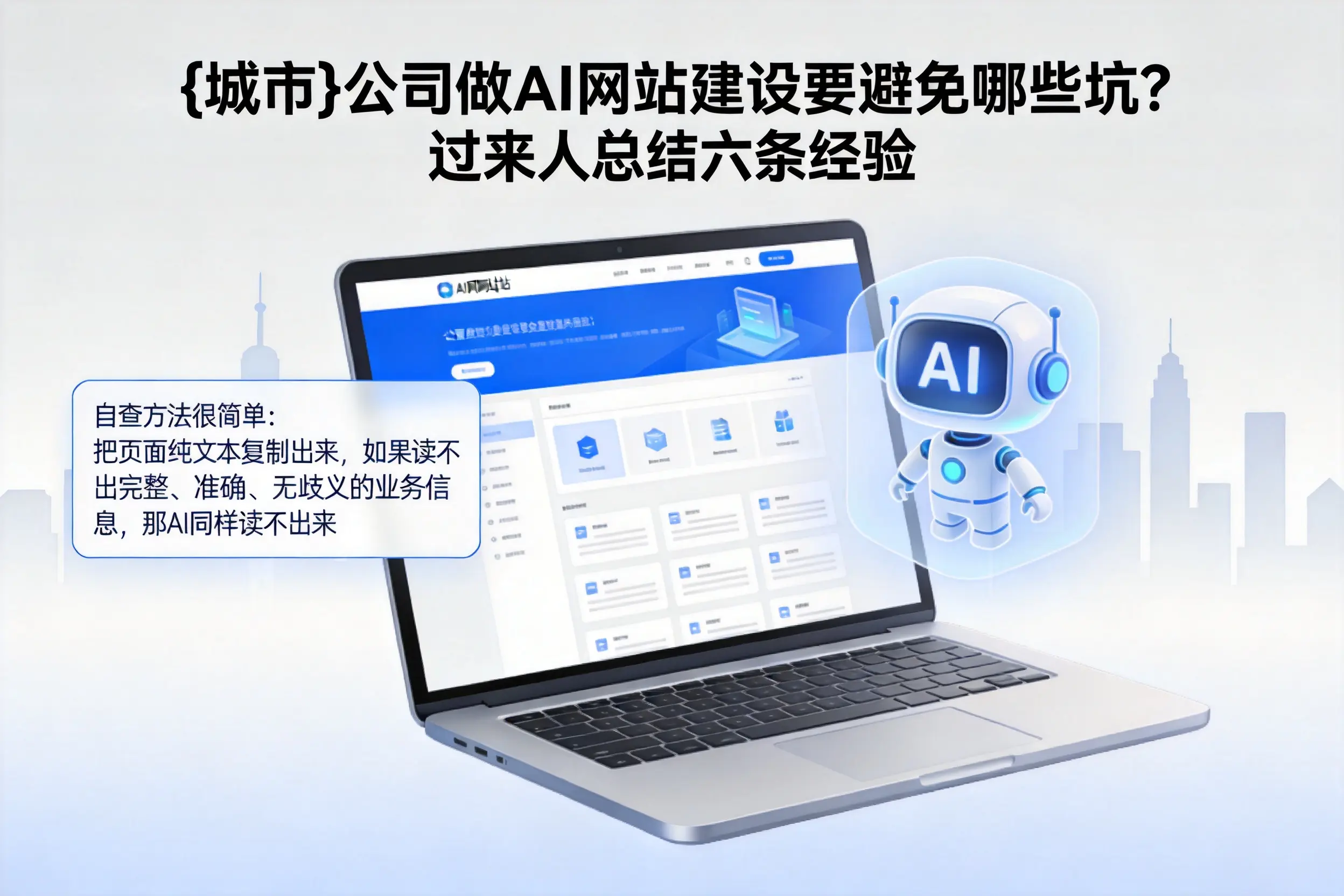 资阳公司做AI网站建设要避免哪些坑?过来人总结六条经验