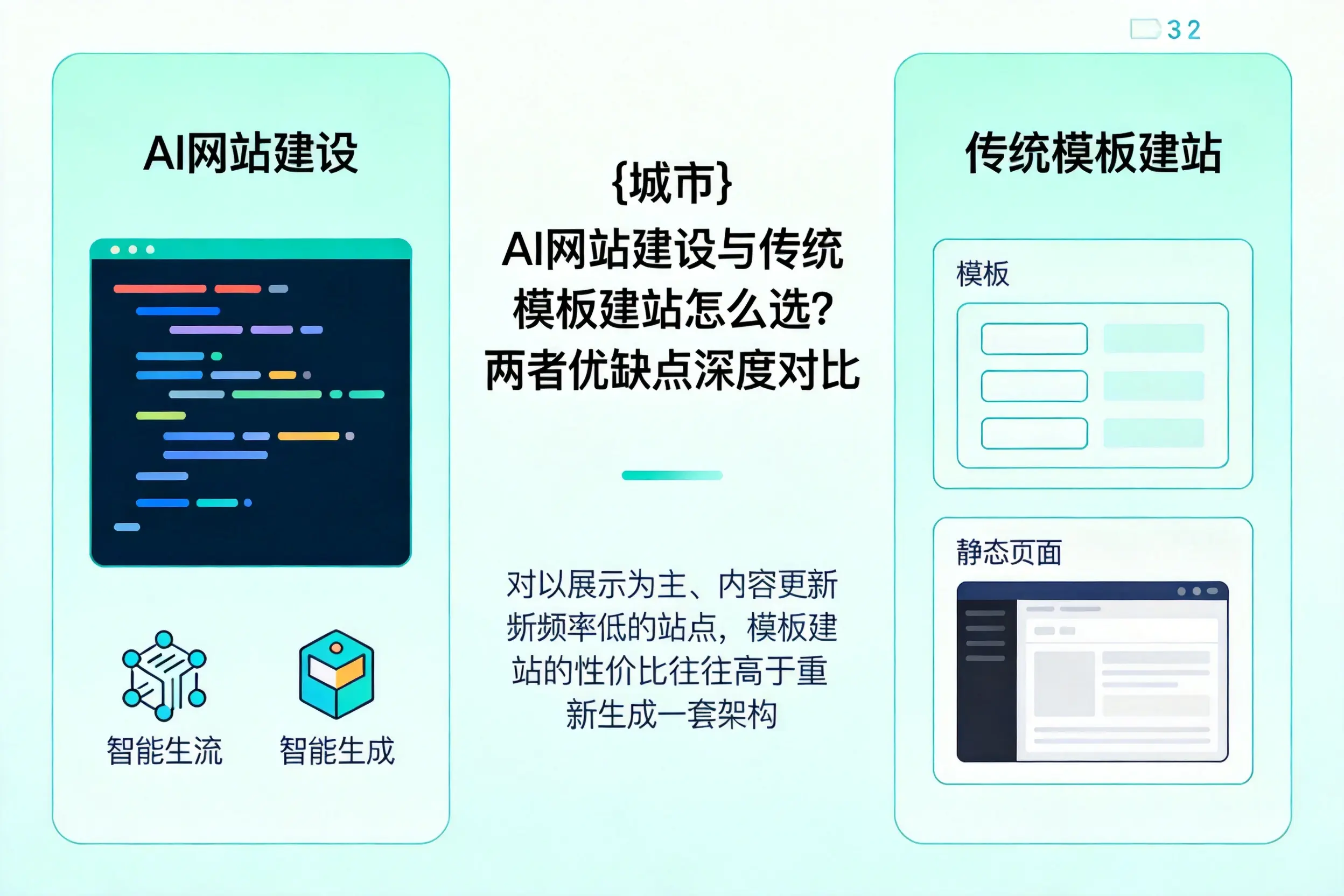 资阳AI网站建设与传统模板建站怎么选?两者优缺点深度对比