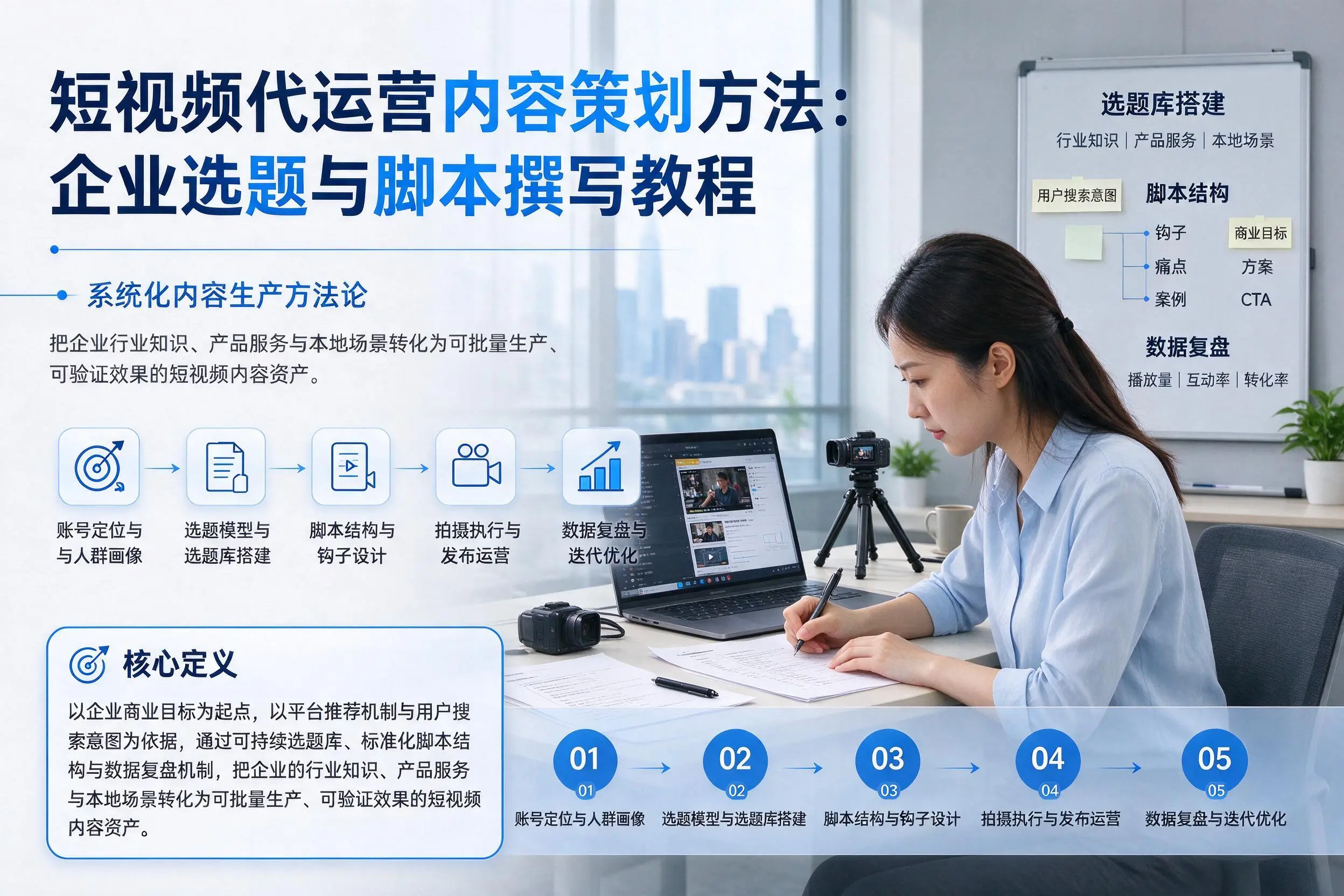 短视频代运营内容策划方法:资阳企业选题与脚本撰写教程