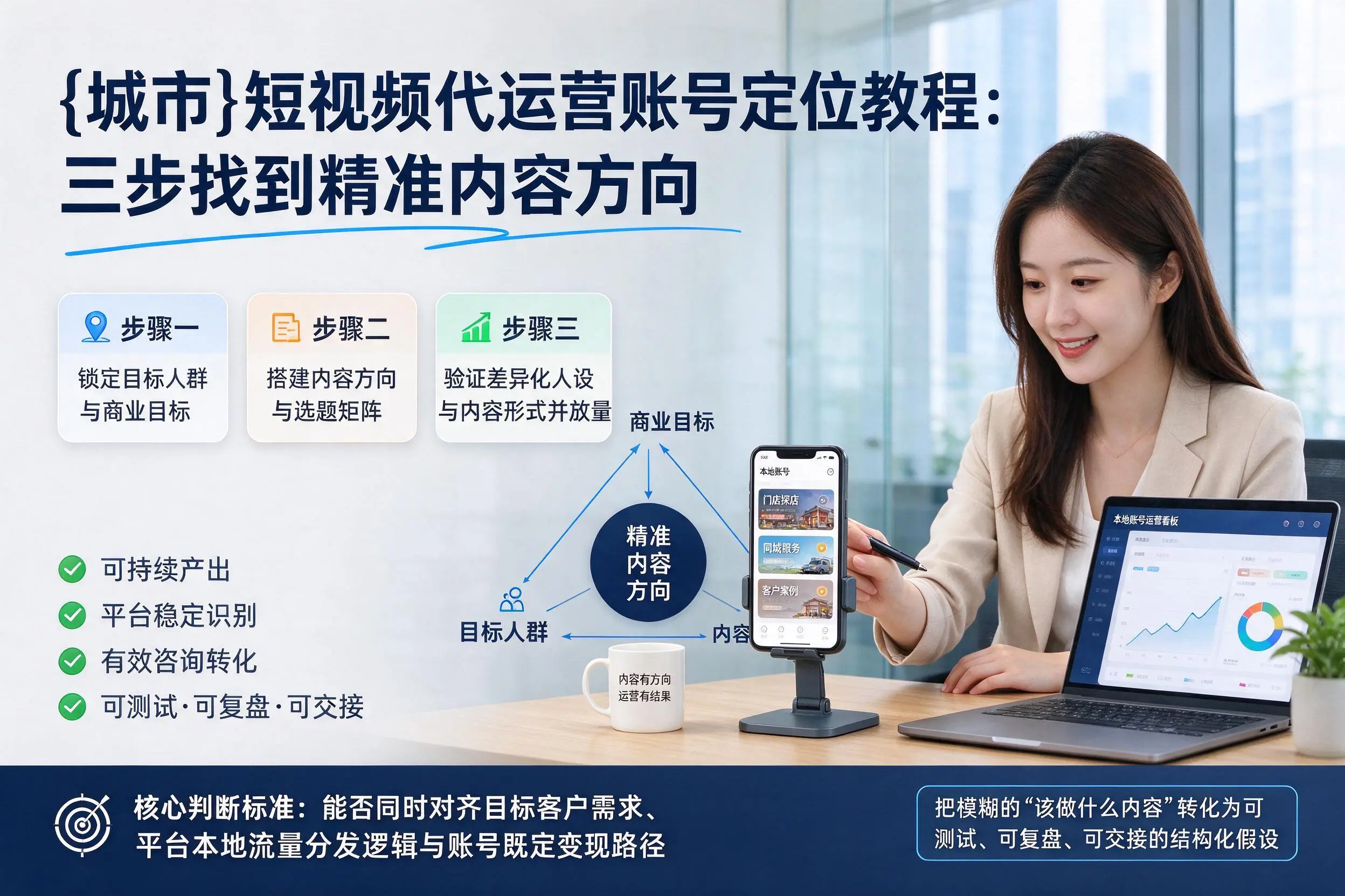 资阳短视频代运营账号定位教程:三步找到精准内容方向