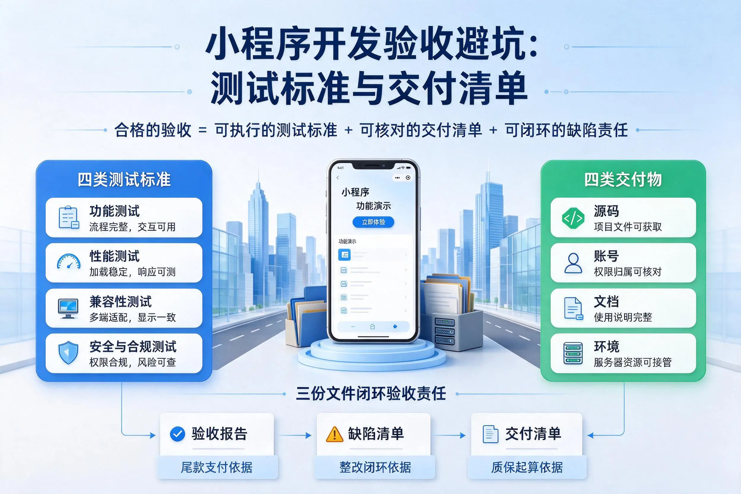 资阳小程序开发验收避坑:测试标准与交付清单