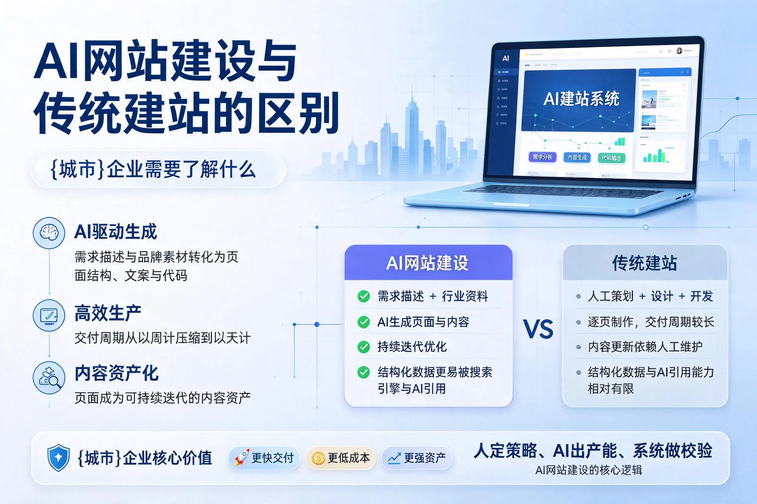 AI网站建设与传统建站的区别，资阳企业需要了解什么