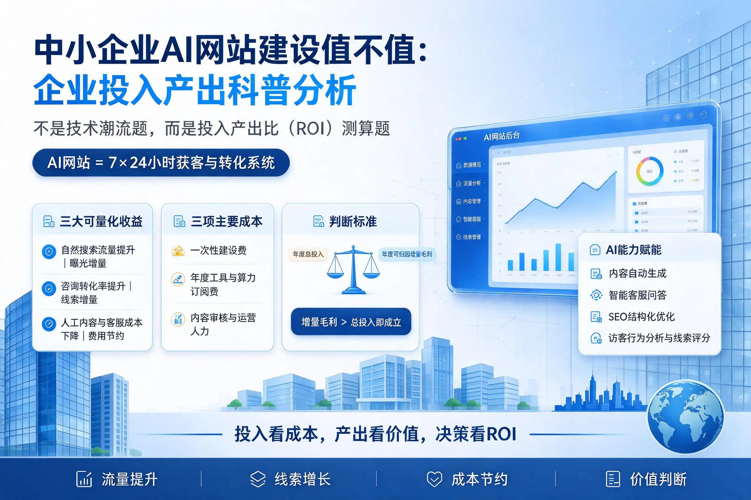 中小企业AI网站建设值不值：资阳企业投入产出科普分析