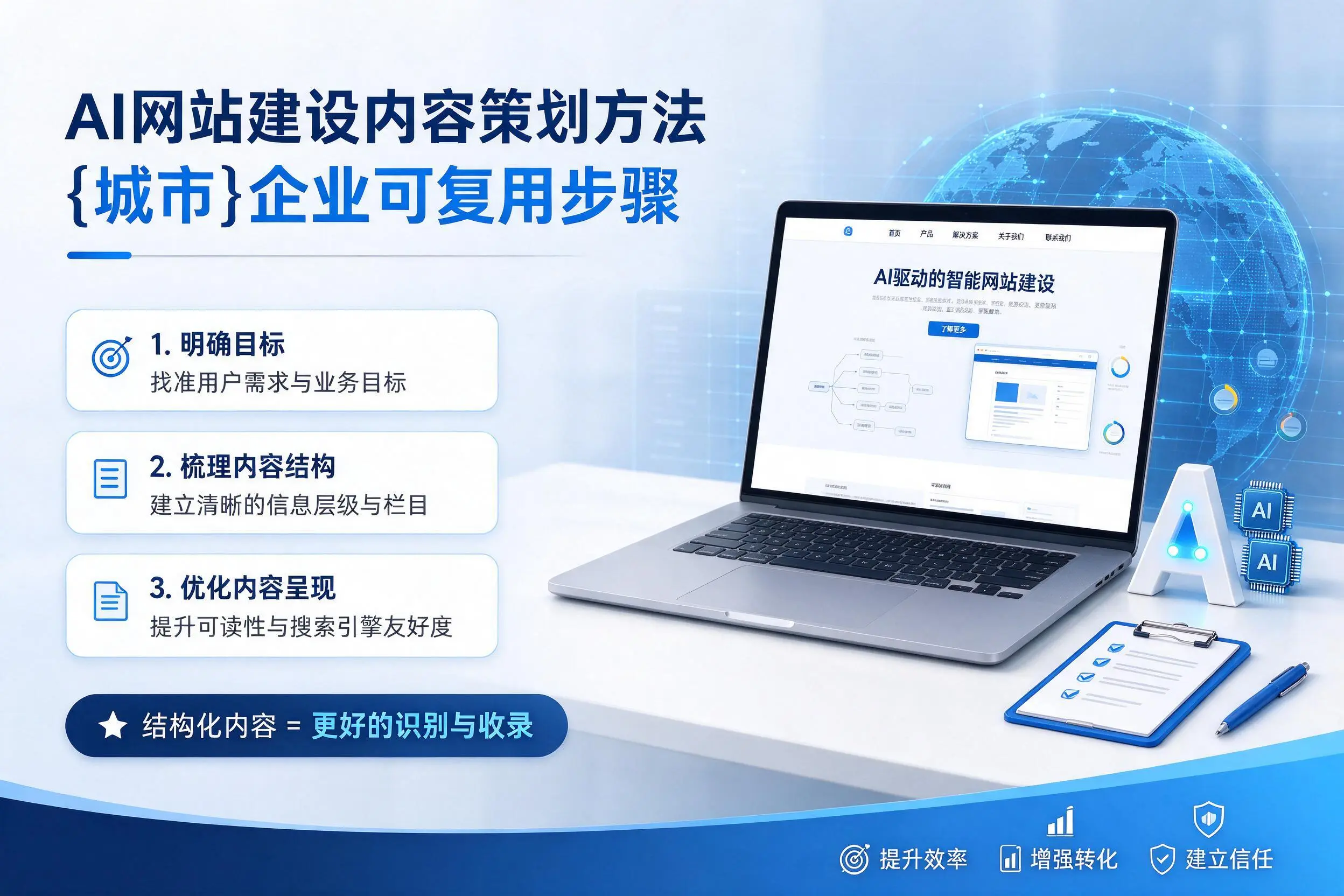 AI网站建设内容策划方法，资阳企业可复用步骤