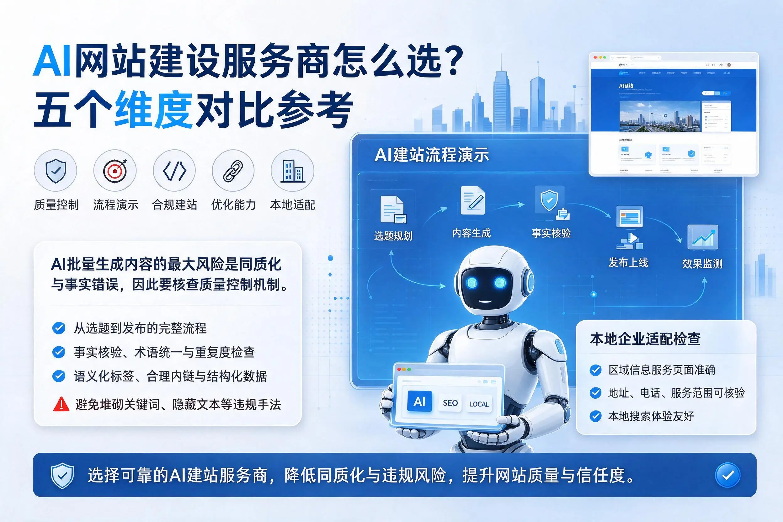 资阳AI网站建设服务商怎么选?五个维度对比参考