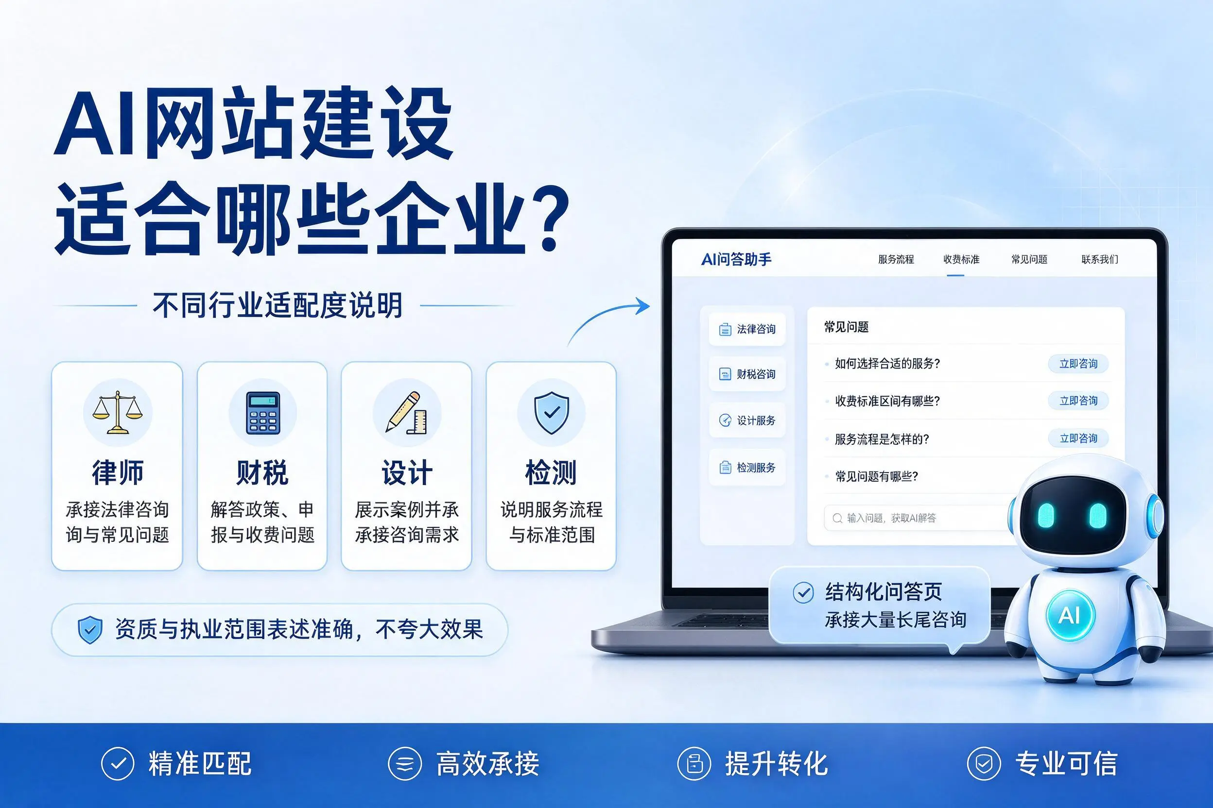 AI网站建设适合哪些企业?资阳不同行业适配度说明