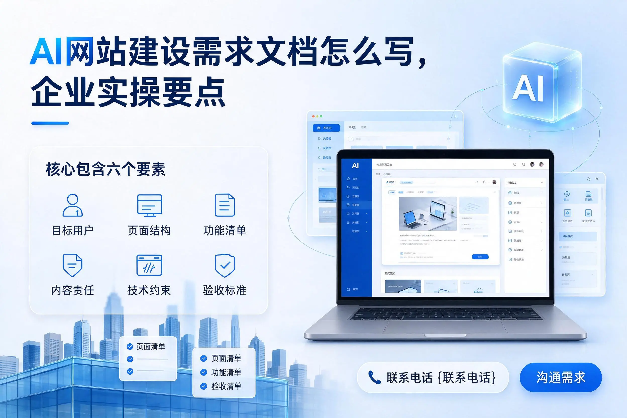 AI网站建设需求文档怎么写,资阳企业实操要点